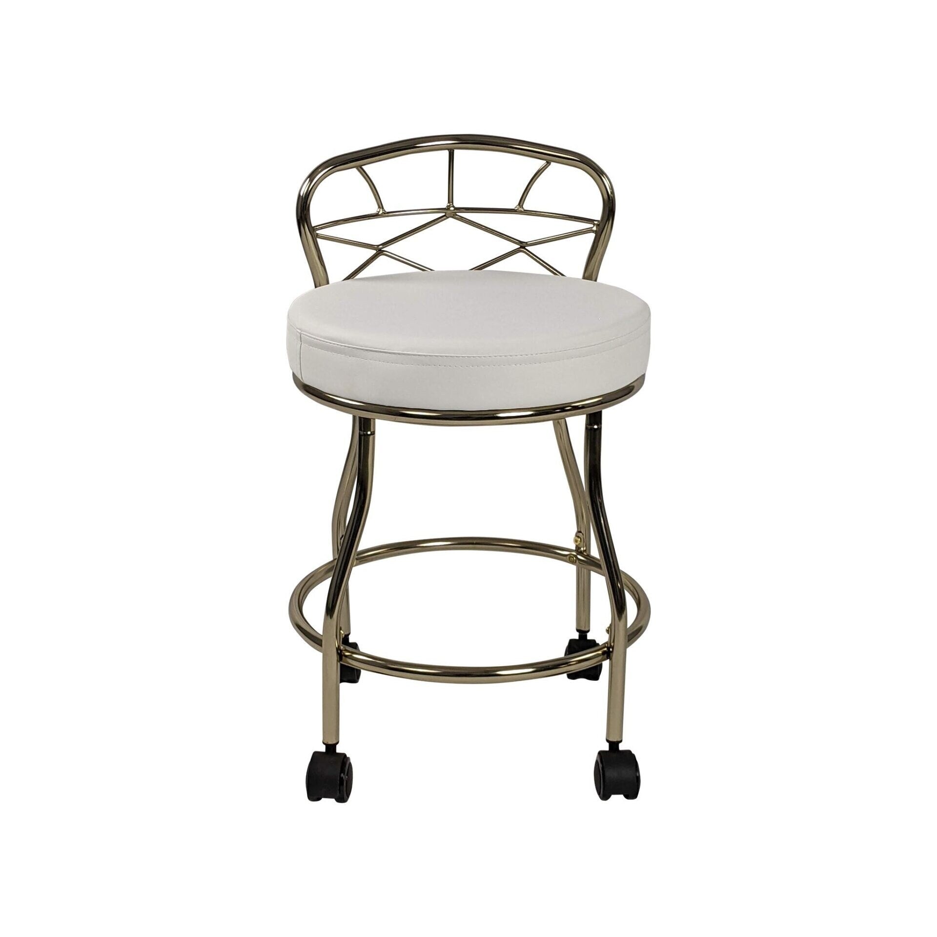Sgabello da toeletta Diana X-Back con rotelle Carolina Living
