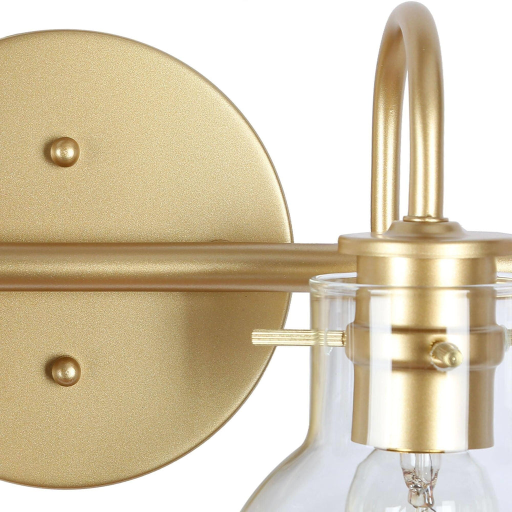 Applique da parete in vetro a forma di sfera, moderna, per bagno, a 3 luci, color oro