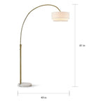 Lampada da terra ad arco Flam da 81 pollici di Carson Carrington