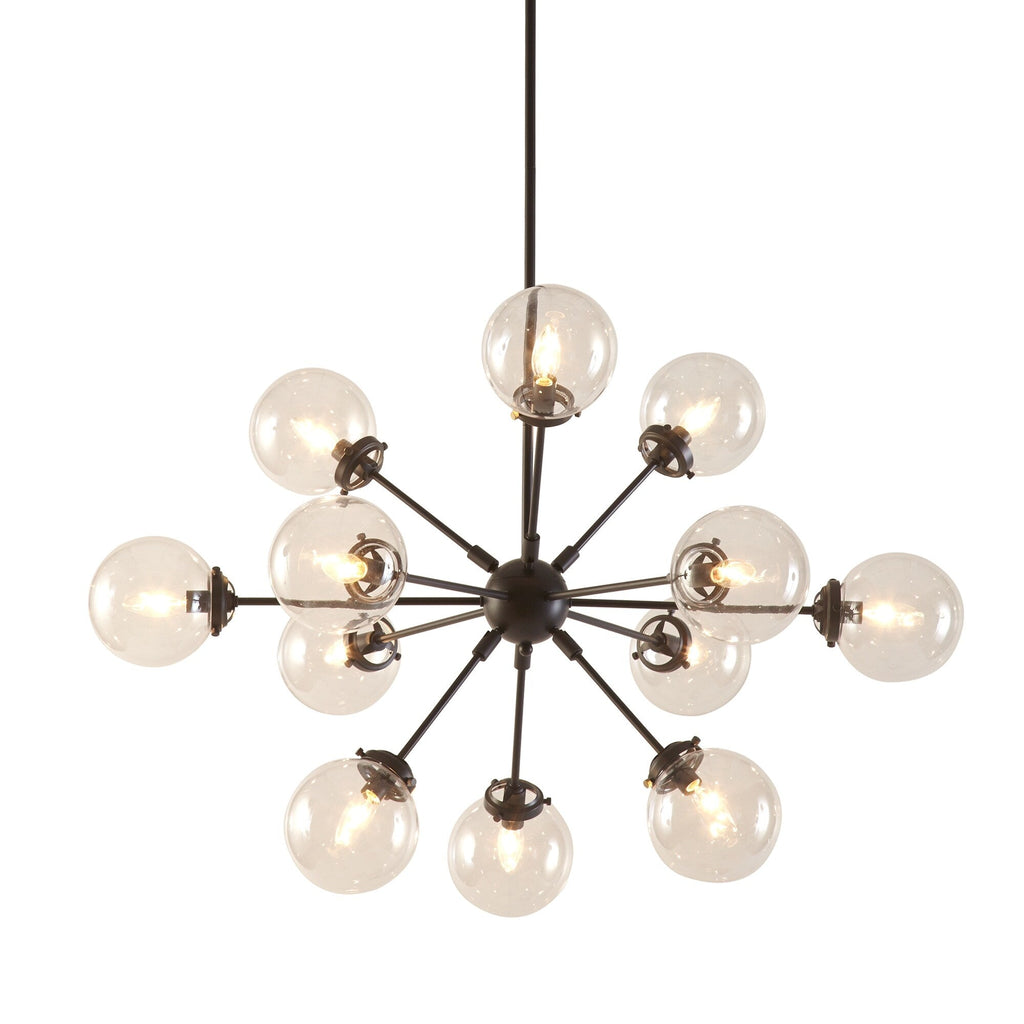 Lampadario INK+IVY Paige a 12 luci con lampadine a globo oversize