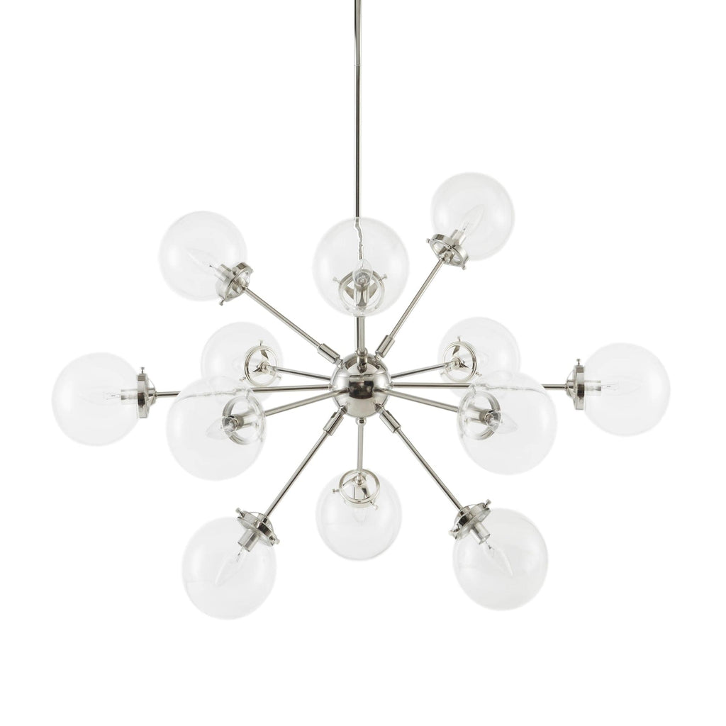 Lampadario INK+IVY Paige a 12 luci con lampadine a globo oversize