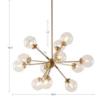 Lampadario INK+IVY Paige a 12 luci con lampadine a globo oversize