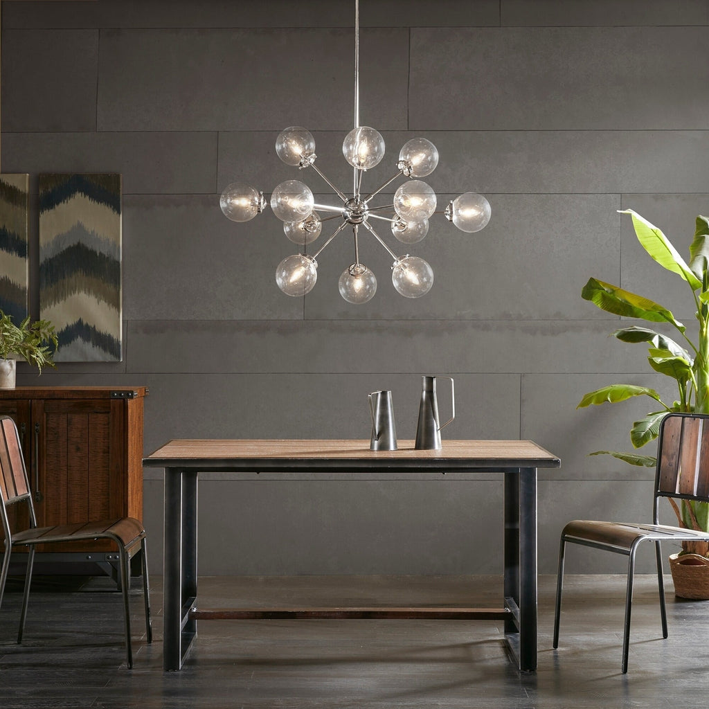 Lampadario INK+IVY Paige a 12 luci con lampadine a globo oversize