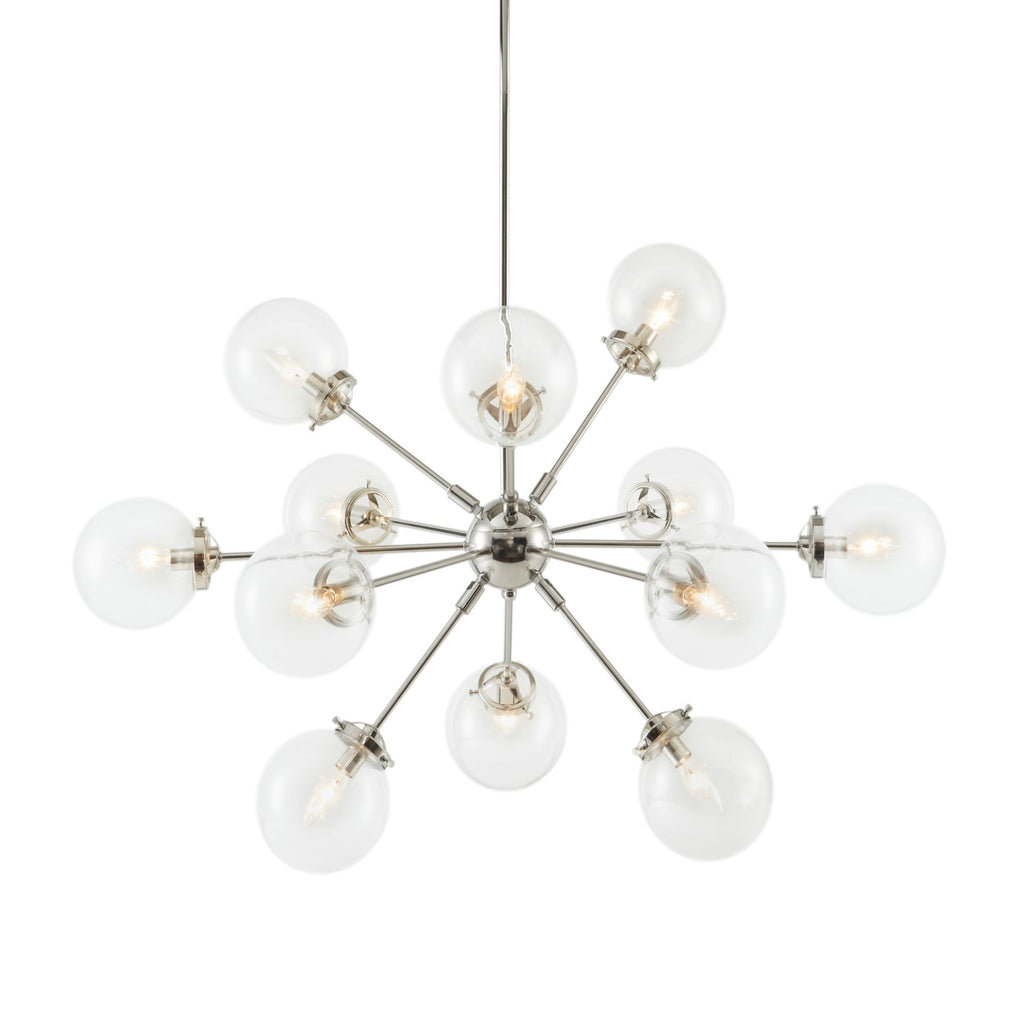 Lampadario INK+IVY Paige a 12 luci con lampadine a globo oversize