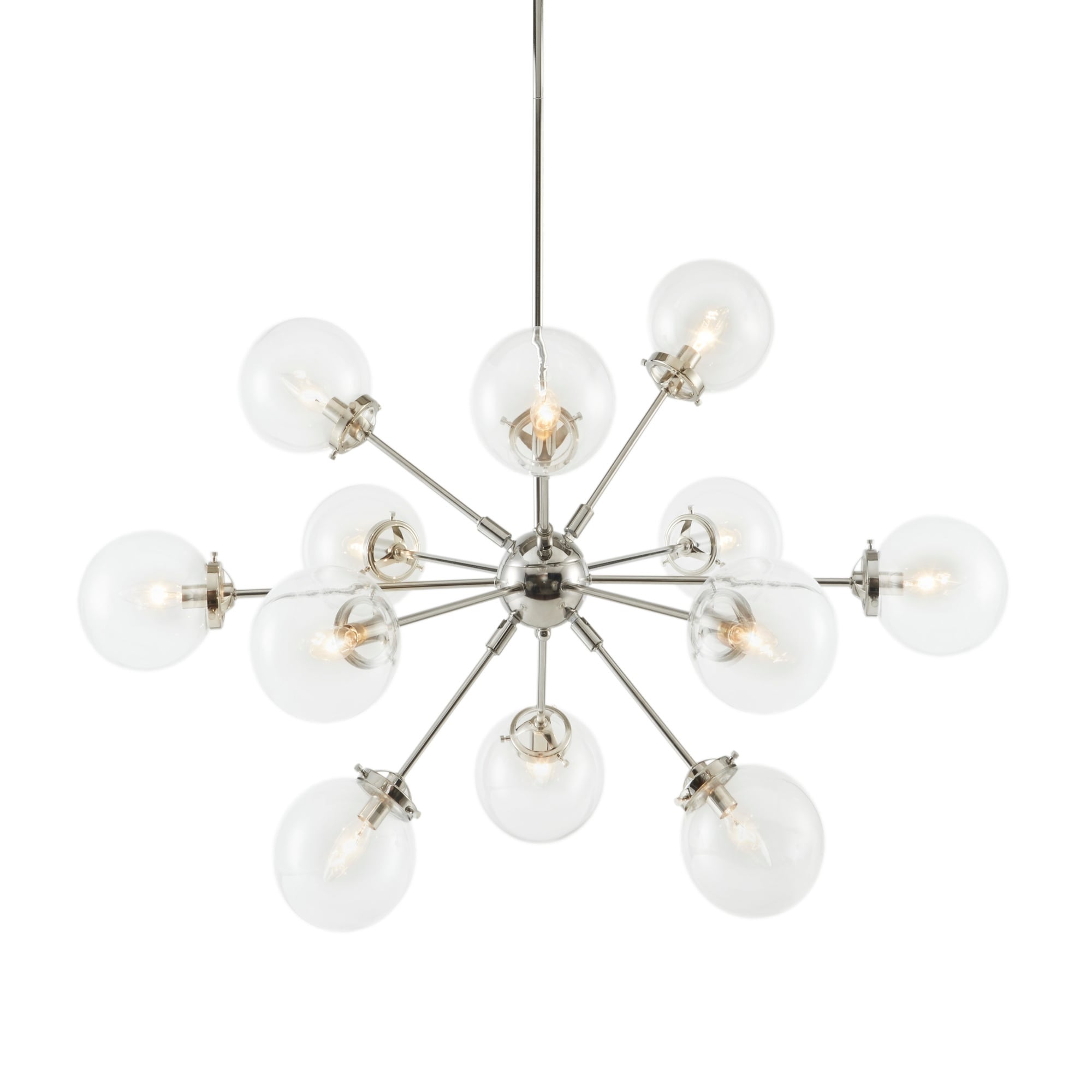 Lampadario INK+IVY Paige a 12 luci con lampadine a globo oversize