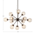 Lampadario INK+IVY Paige a 12 luci con lampadine a globo oversize