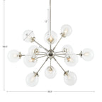 Lampadario INK+IVY Paige a 12 luci con lampadine a globo oversize
