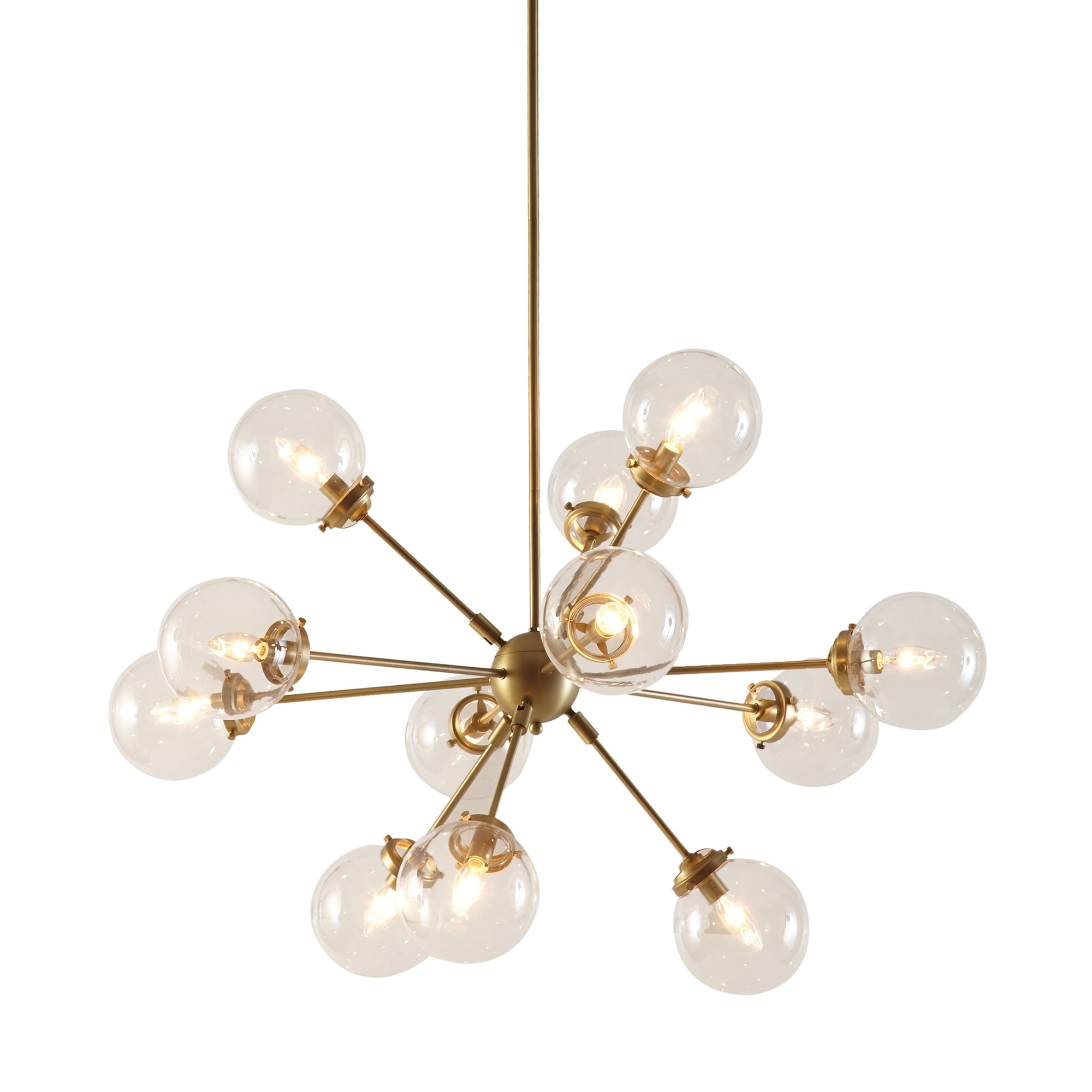 Lampadario INK+IVY Paige a 12 luci con lampadine a globo oversize