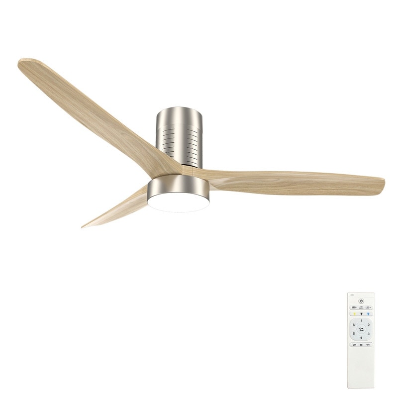 Ventilatore da soffitto a filo in stile fattoria da 52 pollici con luce e telecomando, motore CC reversibile