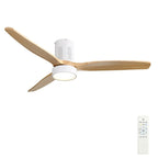 Ventilatore da soffitto a filo in stile fattoria da 52 pollici con luce e telecomando, motore CC reversibile