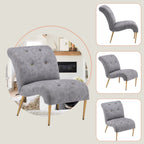 Divano chaise longue imbottito, poltrona decorativa per camera da letto, soggiorno