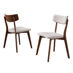 Sedie da pranzo Chazz Mid-Century Modern imbottite in legno di caucciù (set di 2/4) di Christopher Knight Home