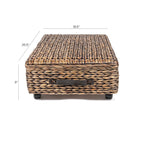 Contenitore portaoggetti sottoletto in giacinto/legno happimess con ruote e maniglie