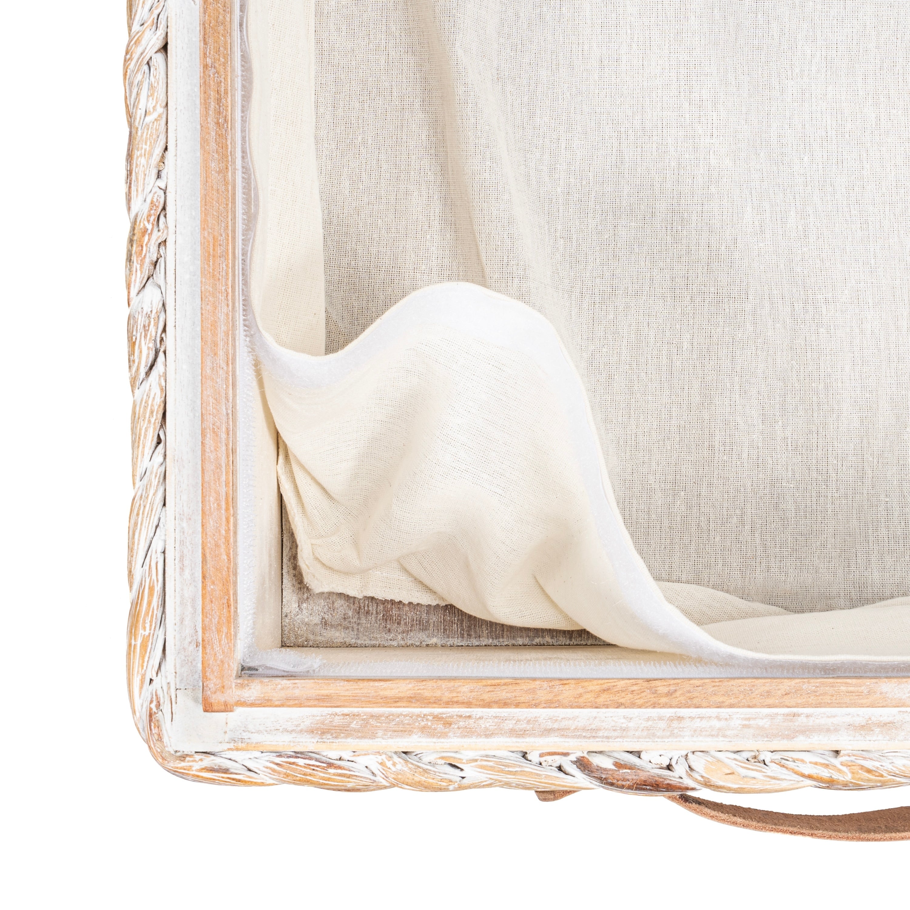 Contenitore portaoggetti sottoletto in giacinto/legno happimess con ruote e maniglie