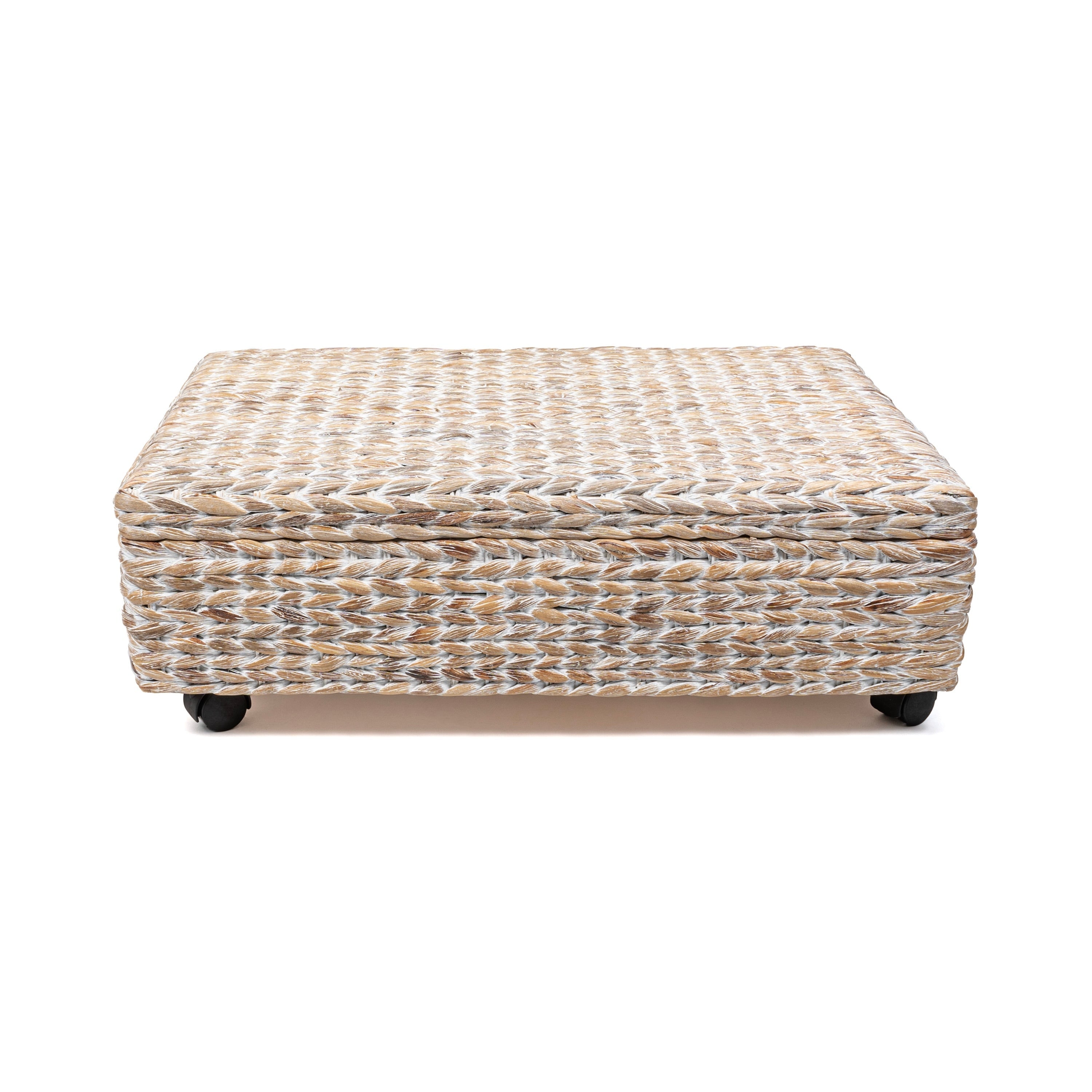 Contenitore portaoggetti sottoletto in giacinto/legno happimess con ruote e maniglie
