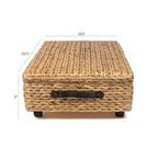 Contenitore portaoggetti sottoletto in giacinto/legno happimess con ruote e maniglie