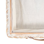 Contenitore portaoggetti sottoletto in giacinto/legno happimess con ruote e maniglie
