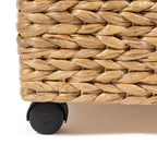 Contenitore portaoggetti sottoletto in giacinto/legno happimess con ruote e maniglie