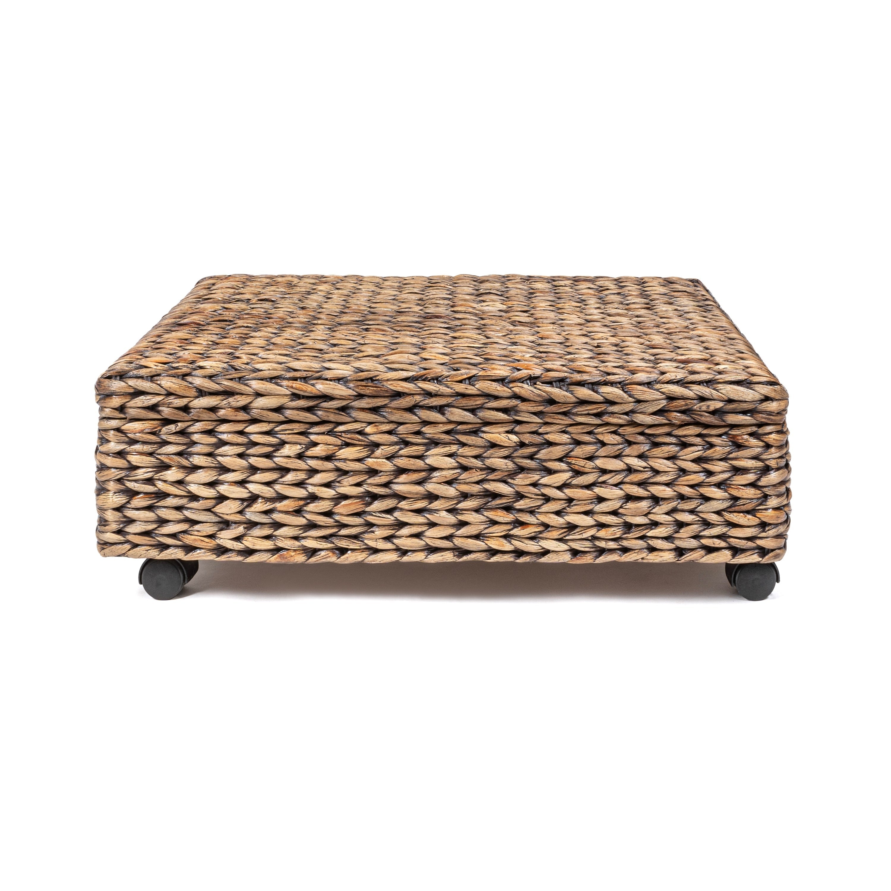 Contenitore portaoggetti sottoletto in giacinto/legno happimess con ruote e maniglie