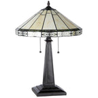 Lampada da tavolo a 2 luci in stile Tiffany Mission Design