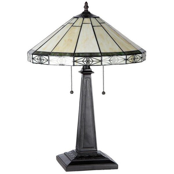 Lampada da tavolo a 2 luci in stile Tiffany Mission Design