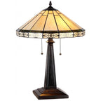 Lampada da tavolo a 2 luci in stile Tiffany Mission Design