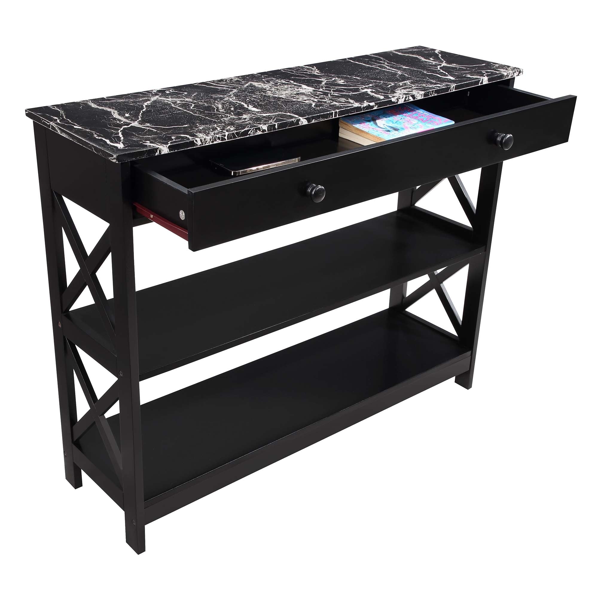 Convenience Concepts Oxford Tavolo consolle con 1 cassetto e ripiani