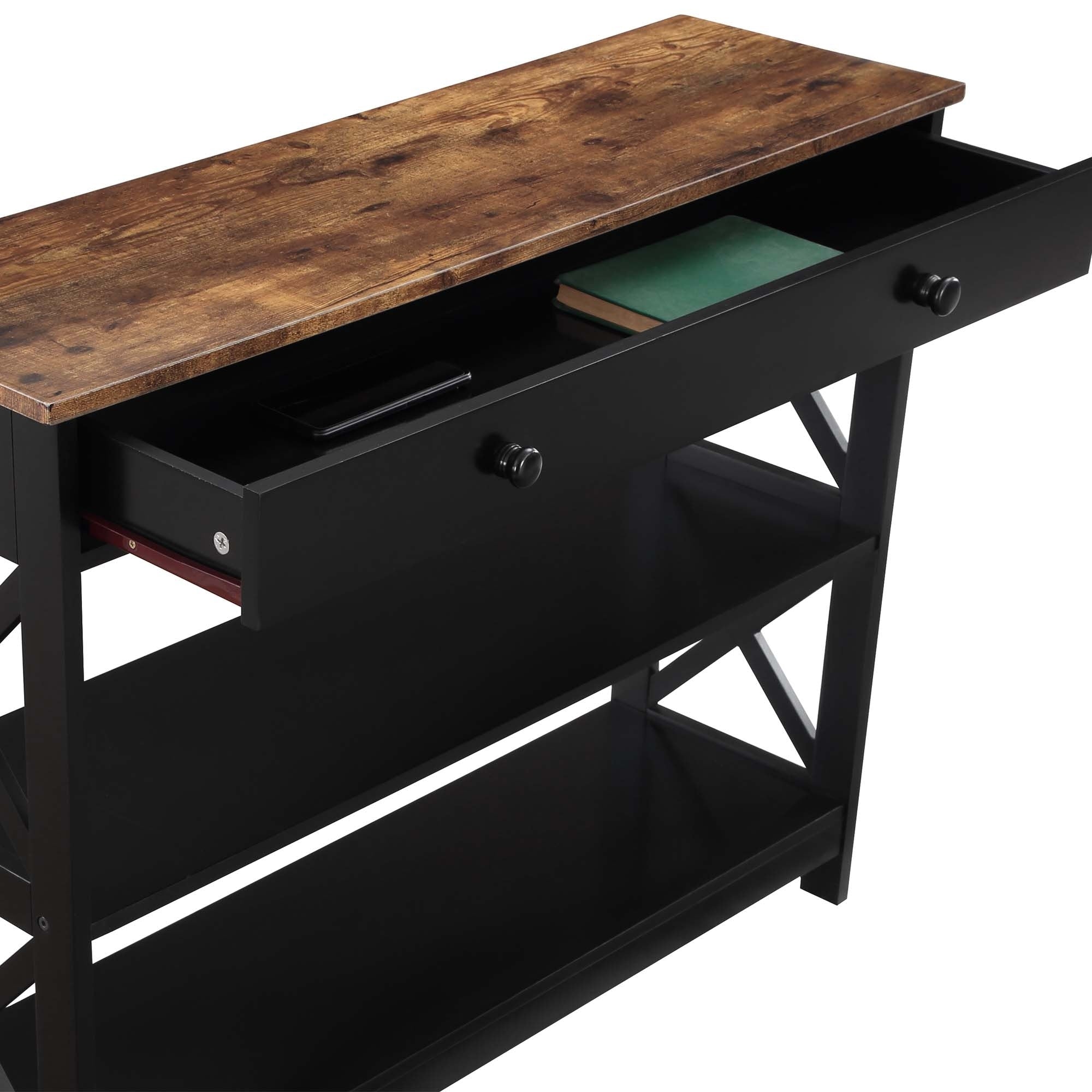 Convenience Concepts Oxford Tavolo consolle con 1 cassetto e ripiani
