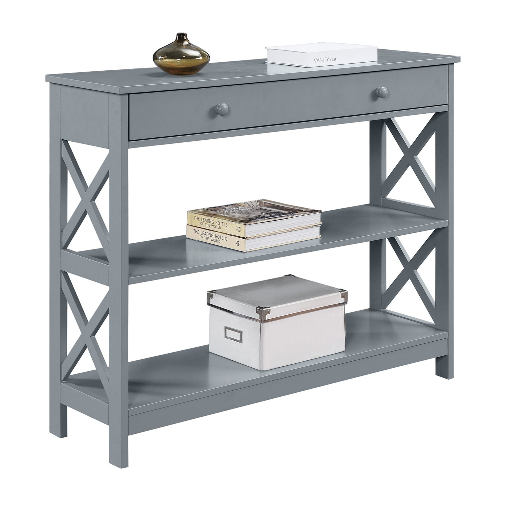Convenience Concepts Oxford Tavolo consolle con 1 cassetto e ripiani