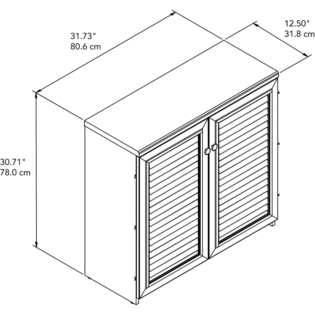 Mobiletto portaoggetti Fairview con ante e ripiani di Bush Furniture - 31,73 L x 12,76 P x 30,71 A