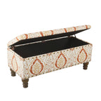 Panca contenitore imbottita Copper Grove Muscari con finiture a borchie