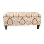 Panca contenitore imbottita Copper Grove Muscari con finiture a borchie