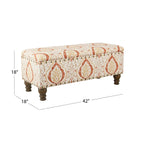Panca contenitore imbottita Copper Grove Muscari con finiture a borchie