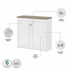 Mobiletto portaoggetti Fairview con ante e ripiani di Bush Furniture - 31,73 L x 12,76 P x 30,71 A
