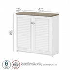 Mobiletto portaoggetti Fairview con ante e ripiani di Bush Furniture - 31,73 L x 12,76 P x 30,71 A