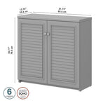 Mobiletto portaoggetti Fairview con ante e ripiani di Bush Furniture - 31,73 L x 12,76 P x 30,71 A