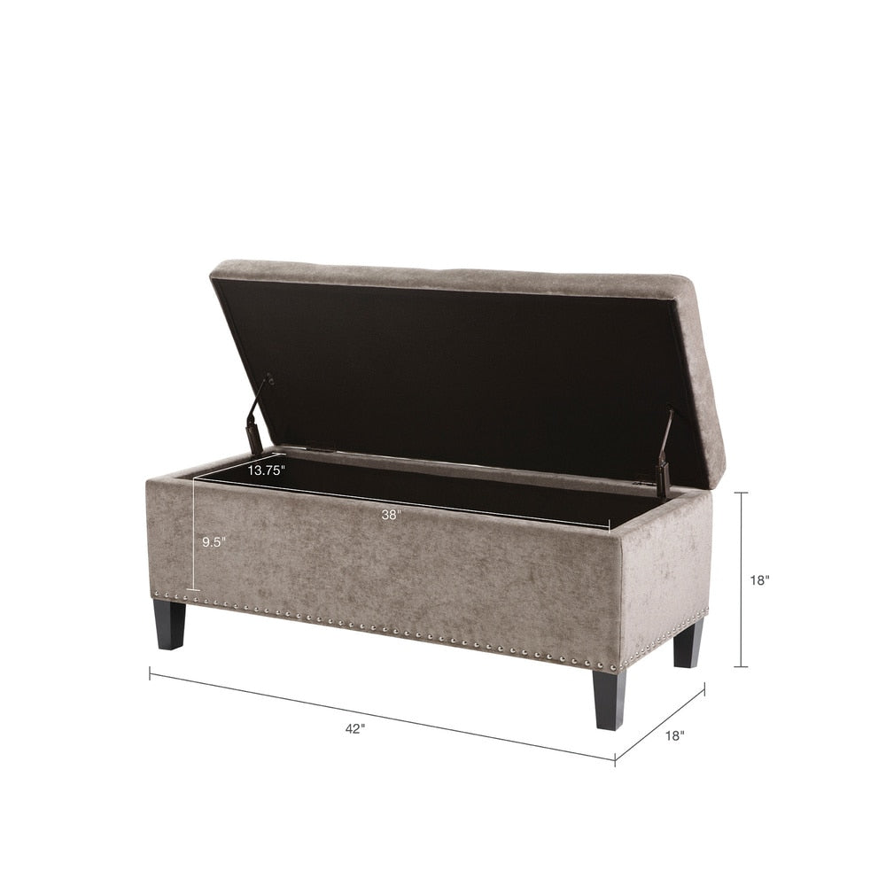 Panca contenitore con piano imbottito e chiusura ammortizzata Madison Park Shandra II