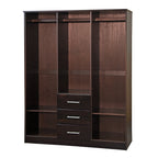 Armadio guardaroba Cosmo a 3 ante in legno massello al 100% di Palace Imports con ante in legno massello o a specchio