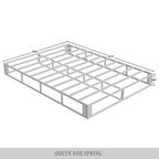CraftPorch - Letto a molle in metallo da 5 pollici con rivestimento in lino grigio caldo