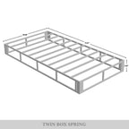 CraftPorch - Letto a molle in metallo da 5 pollici con rivestimento in lino grigio caldo