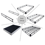 CraftPorch - Letto a molle in metallo da 5 pollici con rivestimento in lino grigio caldo