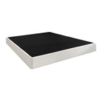 CraftPorch - Letto a molle in metallo da 5 pollici con rivestimento in lino grigio caldo