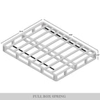 Base per letto a molle in legno massello CraftPorch da 5 pollici con doghe in legno e rivestimento in lino grigio caldo