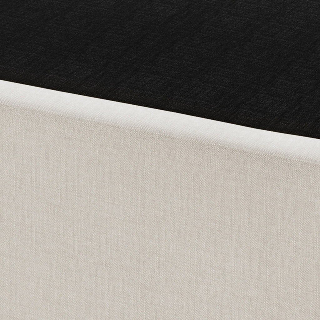 Base per letto a molle in legno massello CraftPorch da 5 pollici con doghe in legno e rivestimento in lino grigio caldo