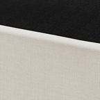 Base per letto a molle in legno massello CraftPorch da 5 pollici con doghe in legno e rivestimento in lino grigio caldo
