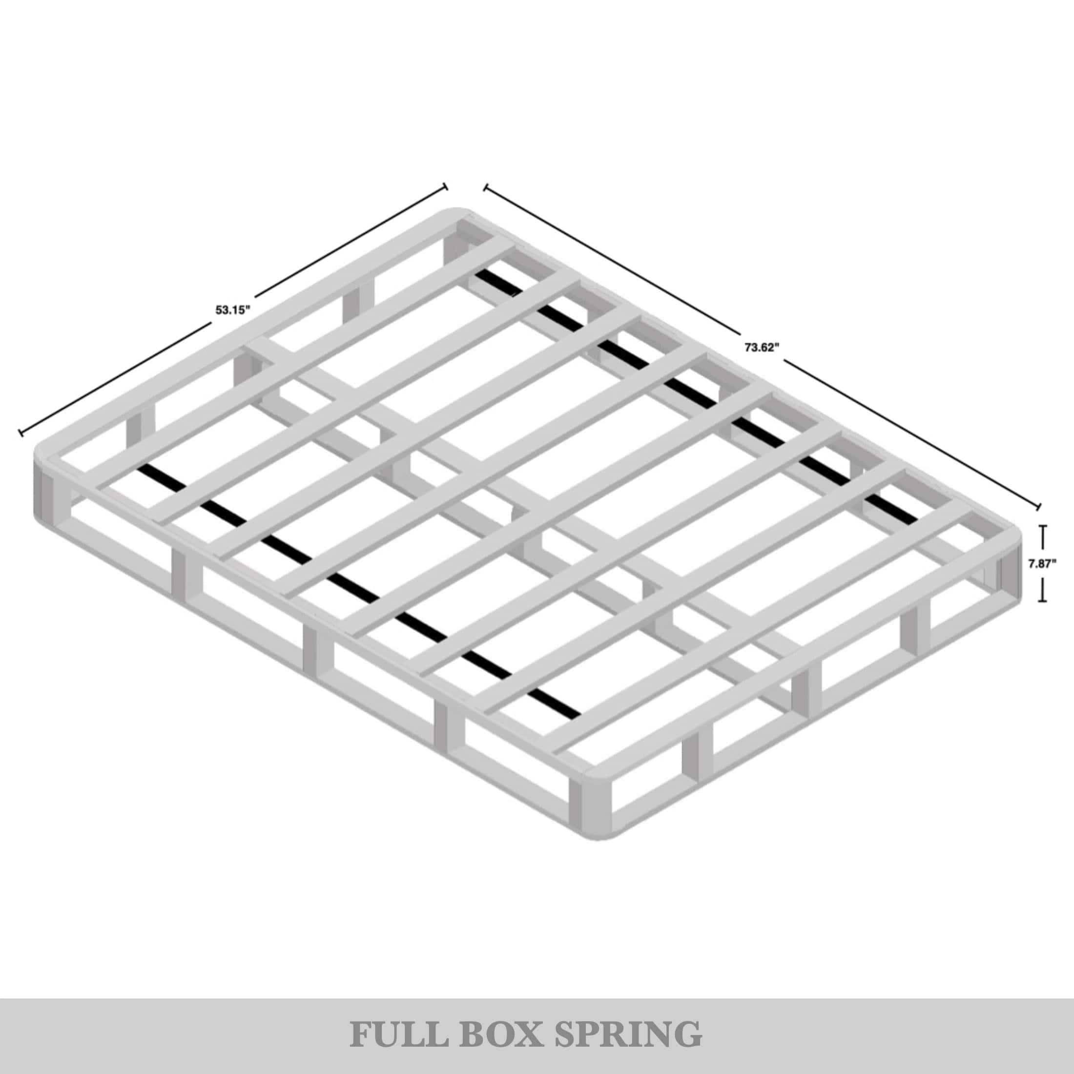 Fondazione per box spring in legno massello CraftPorch da 8 pollici con doghe in legno