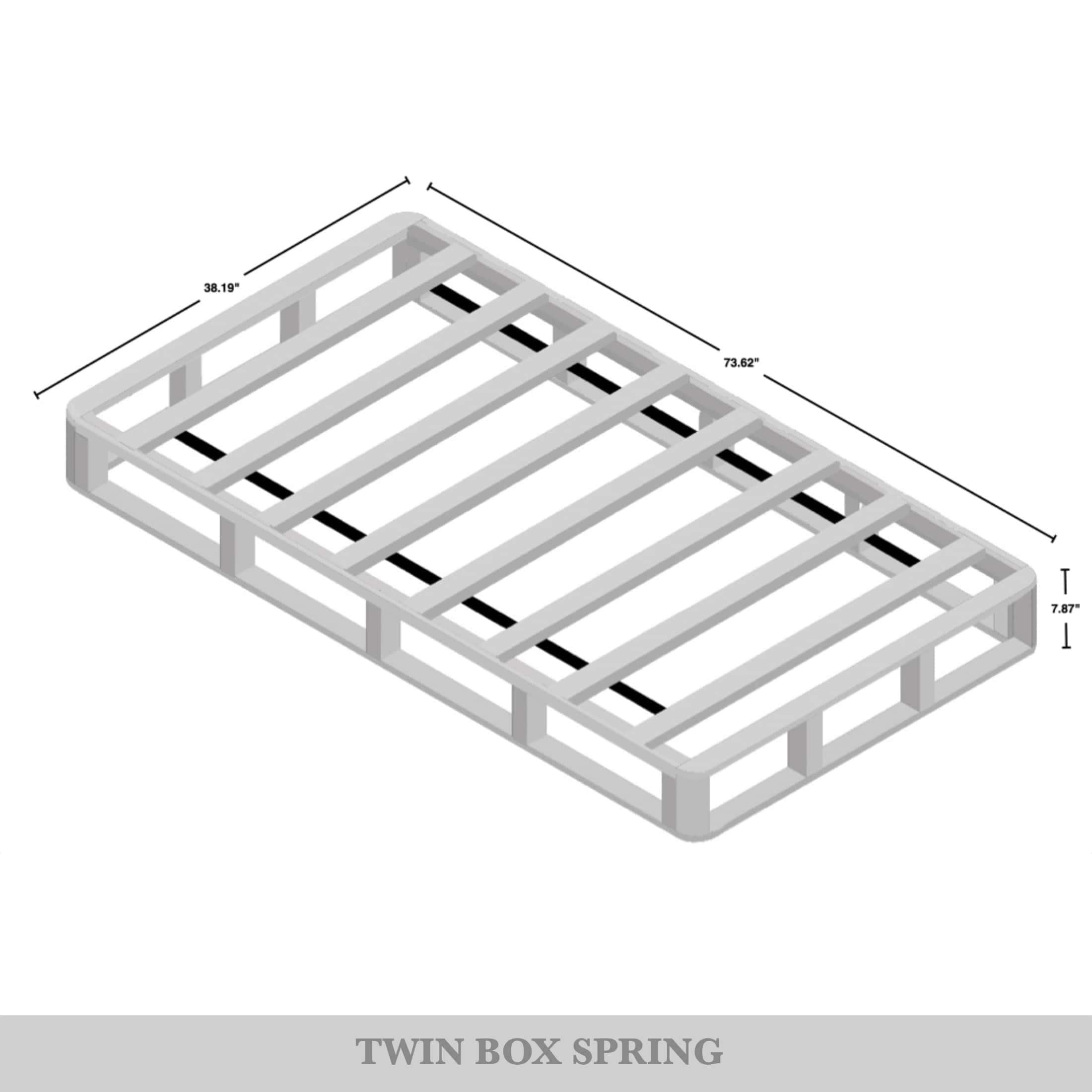 Fondazione per box spring in legno massello CraftPorch da 8 pollici con doghe in legno