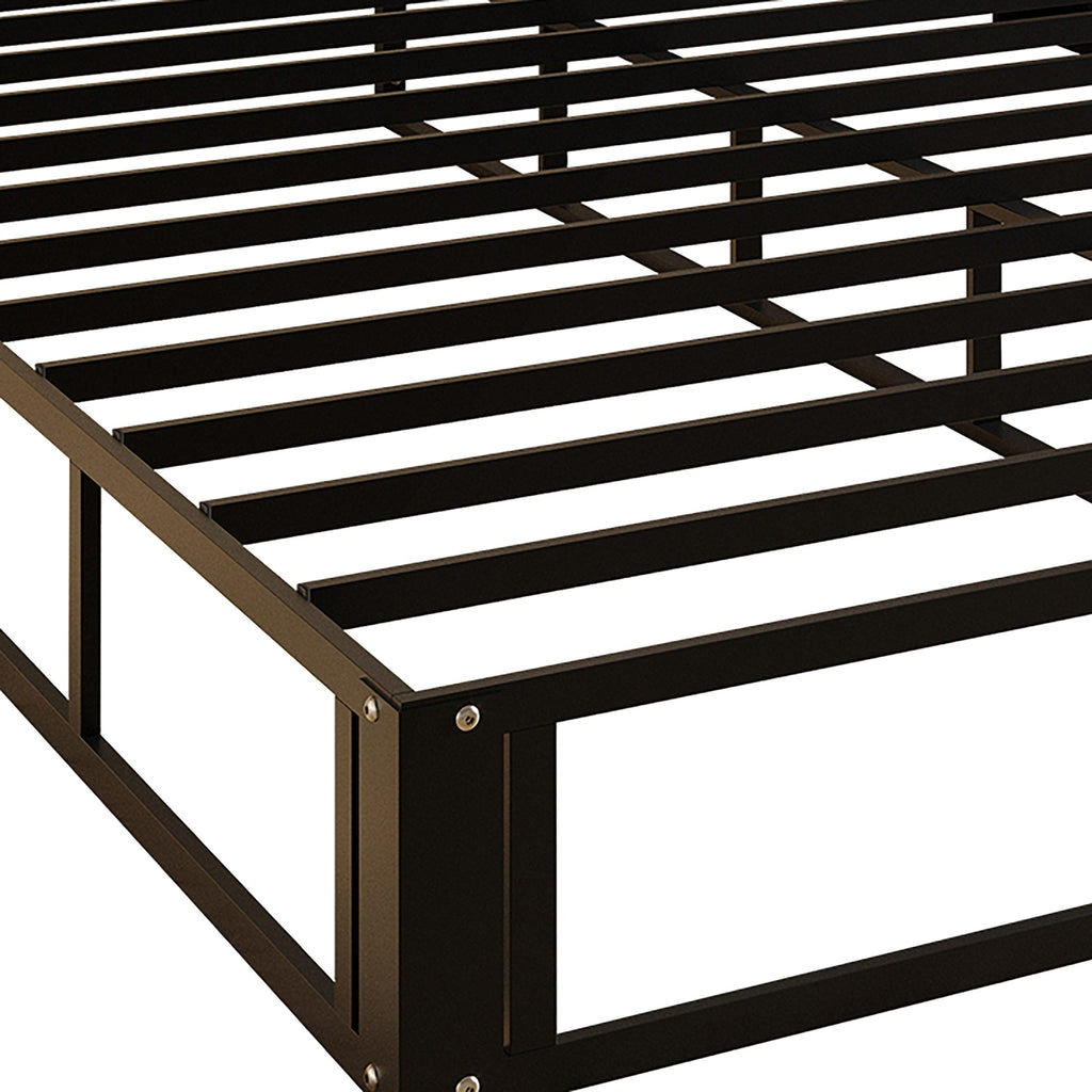 CraftPorch - Letto a molle in metallo rivestito in lino