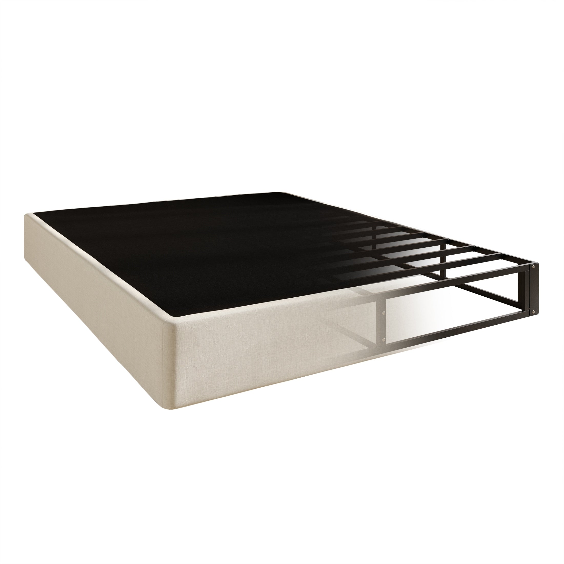 CraftPorch - Letto a molle in metallo rivestito in lino