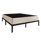 CraftPorch - Letto a molle in metallo rivestito in lino